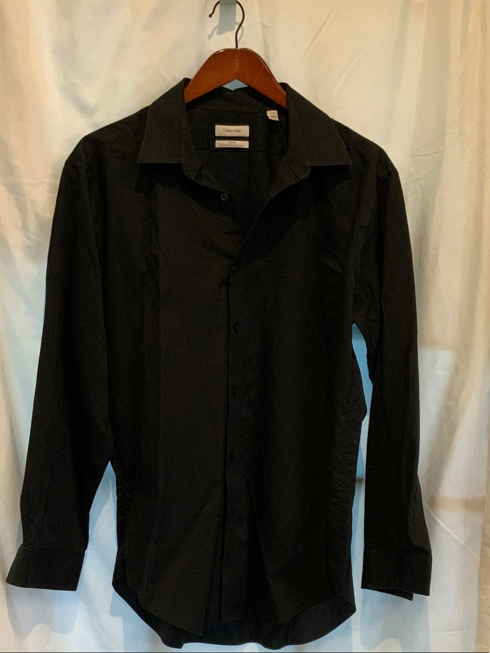 Calvin Klein Black Long Sleeve Dress Shirt - Classic Fit